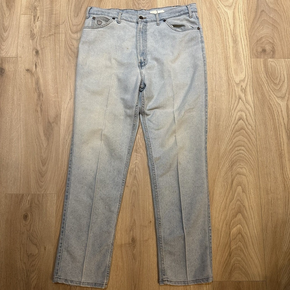 VTG Levi's Men's White Tab Denim Jeans 38x32 Light Wash Relaxed 80s 90s